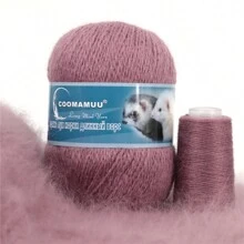 50+20g Long Plush Angola Cashmere Yarn Soft Anti-Pilling Wool Crochet Yarns Fine Crochet Knitting Yarn 1 Skein 340 M 70g Diy Knit - Multicolor - View 13