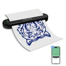 YILONG ATS886Lite Tattoo Stencil Printer Portable Stencil Printer For Tattoo Wireless Bluetooth Tattoo Transfer Machine Tattoo Supplies Compatible With Mobile And PC - Black - View 9