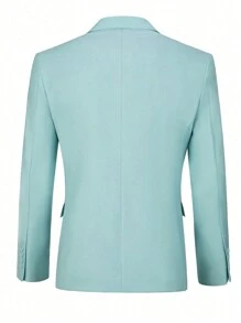 Chaqueta de traje ajustada color verde menta para hombres - verde menta - Ver 2