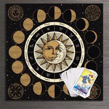 1pc 12 Constellations Tarot Card Tablecloth Altar Cloth Sun Moon Starry Sky Tarot Tablecloth For Spread Tarot Reading Cover Decor Tablecloth Decor Witchy Decor Tarot Mat