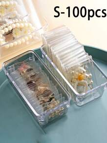 100 个 PVC 透明可重复密封珠宝袋，带拉链，防氧化，防止失去光泽，用于存放耳环、项链、珠宝、小礼物、配饰派对礼品袋，适合返校 - 彩色 - 查看 17