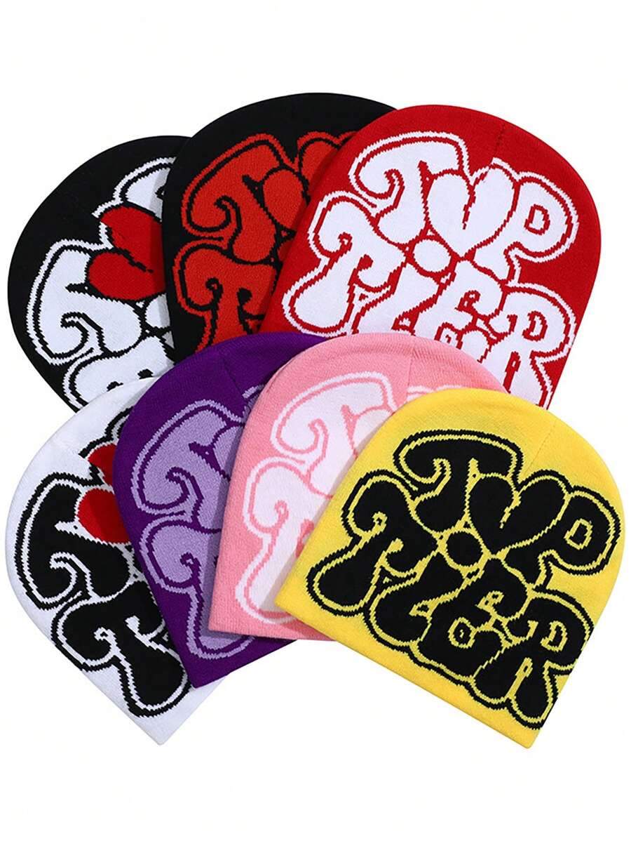 Y2k Beanie Femei Beanie Beanie Iarnă Călărie din tricot caldă Berici gotice în aer liber Beanie negru Pânză de păianjen pentru bărbați adolescenți