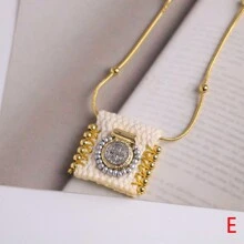 Tropiscape 1pc Handmade Gold Plated Jesus Adjustable San Benito Necklace Religion Charm Gold Beads Women Men Chain Jewelry Vacay Vibes Vacation Relax Beach