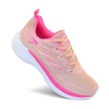 Kit 3 Pairs Of Women's Sports Tennis Shoes For Gym Running-Training Work Light Comfortable - PTO-粉紅/玫瑰粉紅/綠色 - 查看 2