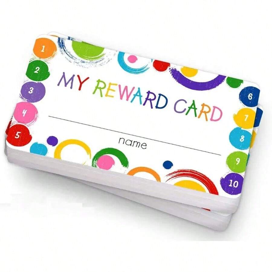 50pcs Reward Punch Cards - Ideal For Classroom, Home Behavior Motivation And Business Loyalty Programs, 3.5"X 2" Incentive Cards