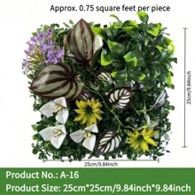 Pannelli da parete in erba artificiale, parete vegetale, decorazione da parete verde 10x10 pollici, siepe decorativa per la privacy, decorazione a parete verde per protezione dal sole, prato quadrato in plastica, decorazione da parete interna ed esterna con piante verdi simulate, decorazione da recinzione da giardino con piante simulate sullo sfondo