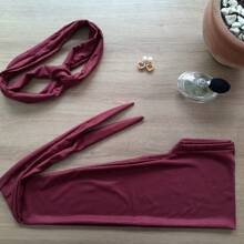 Turban And Ring HeadbandFabricCool FabricComfortable And Modern - Màu Đỏ Sâu - Xem 3