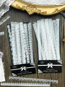 30pcs Lace Pattern Sticker Back To School - White - View 4