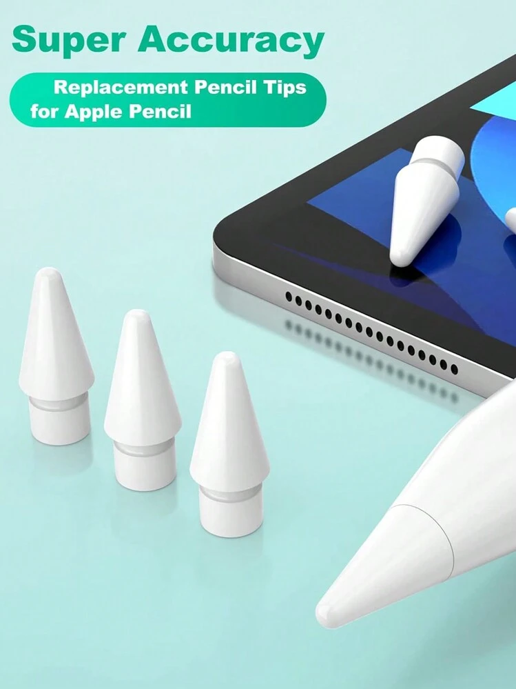 3/6pcs Replacement Tips For Apple Pencil 1st And 2nd Generation