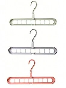 5pcs Multi-Functional 9-Hole Rotating Clothes Hanger, Suitable For Home Wardrobe, Storage Rack, Magical Hanger Decor, Suitable For Autumn, Holiday, Room, Home Decor, Bedroom Decor - Multicolor - View 6