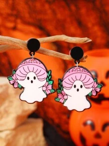 1 Pair Cute Ghost Series Earrings Suitable For Women To Wear For Halloween