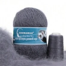 50+20g Long Plush Angola Cashmere Yarn Soft Anti-Pilling Wool Crochet Yarns Fine Crochet Knitting Yarn 1 Skein 340 M 70g Diy Knit - Multicolor - View 8