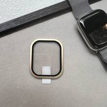 Apple Watch Ultra Screen Protector Frame - Integrated Aluminum Alloy Titanium Color - Yellow - View 8