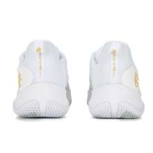 Under Armour Unisex Basketball Shoes - Curry HOVR Splash 3 Low-Top Basketball Sneakers/Recommend Ordering 0.5 Or 1 Size Up - White/Gold - View 3