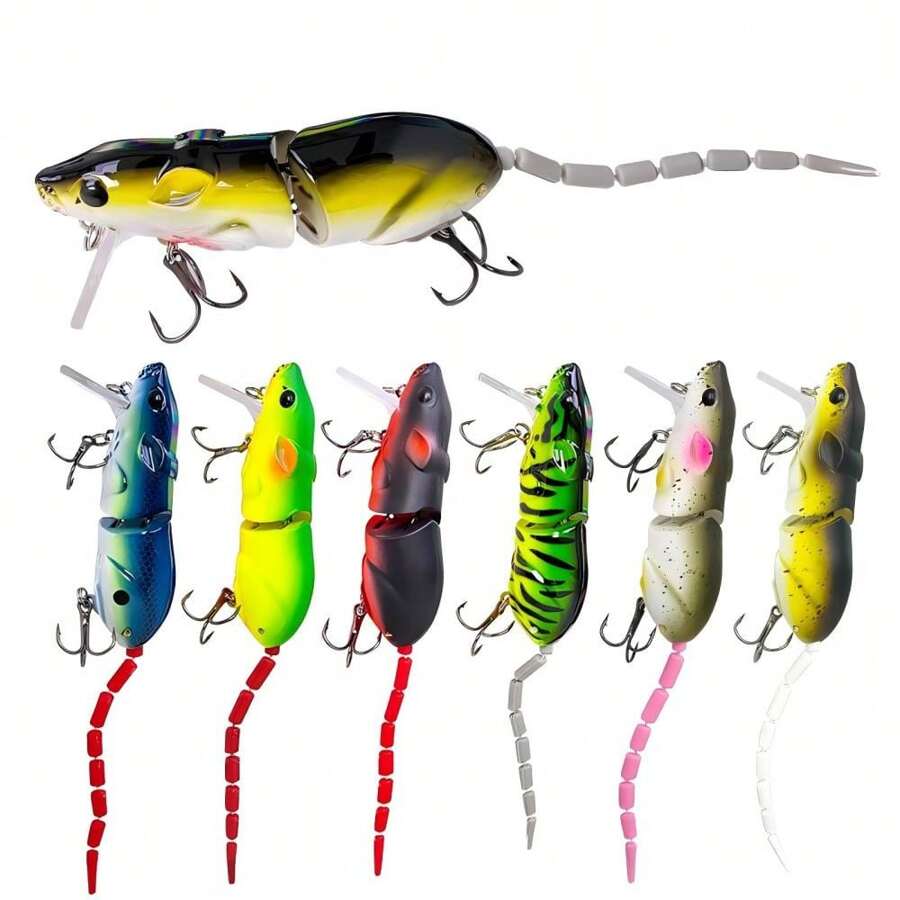 1 Box Surface Fishing Bionic Mouse Hard Bait, Saltwater Fishing Lures Fishing Stuff