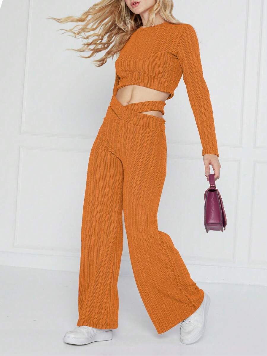 K&K FASHION Women Two-piece Outfits - Orange - View 1