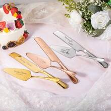 Personalized Engraved Cake Knife, Engraved Wedding Or Anniversary Cake Cutting Gift For Couples, Unique Keepsake, Cake Cutting Set, Halloween Gifts, Anniversary Gifts Christmas Gift - Multicolor - View 4