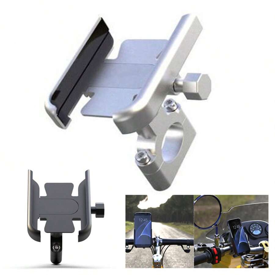 1pc Aluminum Alloy Motorcycle Bicycle Phone Holder Mount Adjustable