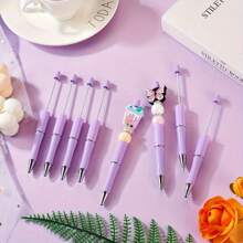 30pcs Exquisite Personalized Beaded Pens Random Color Suitable For DIY Handmade Home Office Back-To-School Season Supplies Christmas Halloween Party Supplies Birthday Gifts For Friends (Black Ink)