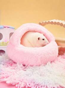 1 chiếc tổ ấm cho chuột Hamster, tổ, nơi trú ẩn bằng vải nhung và dày, tấm lót ấm, túi mật gấu vàng, tàu lượn - Nhiều màu - Xem 8