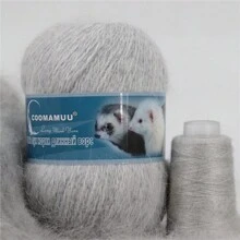 50+20g Long Plush Angola Cashmere Yarn Soft Anti-Pilling Wool Crochet Yarns Fine Crochet Knitting Yarn 1 Skein 340 M 70g Diy Knit - Multicolor - View 14