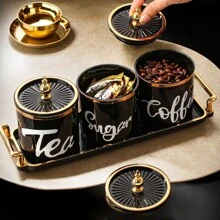 4pcs/Set Plastic Multi-Purpose Storage Jars Containers For Grains, Candies, Cookies, Bread, Suitable For Outdoor, Wedding, Party, Gift, Birthday, Christmas