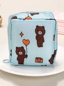 1 pièce Sac de rangement de voyage à la mode multifonctionnel - parfait pour les articles de toilette, les serviettes hygiéniques, les cosmétiques - pratique et multifonctionnel