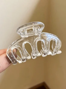 1/4 szt./zestaw Damska modna, lśniąca, czarna, biała, półprzezroczysta i galaretkowata spinka do włosów 6 cm/2,36 cala, elegancka, minimalistyczna, odpowiednia do codziennego użytku, na co dzień, na imprezę, dojazdy do pracy, na wakacje, do mycia twarzy i makijażu, dla kobiet, na jesień, na podróż, przybory do włosów, akcesoria damskie, artykuły do włosów, prezenty, podróże, prezenty dla kobiet, artykuły do włosów, wypełniacze do pończoch