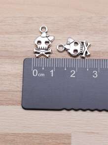 25pcs/Bag 16x9mm Bow Skull Charms For DIY Earring, Necklace, Bracelet, Keychain Making DIY Jewelry Making - Bowknot Skull - View 6