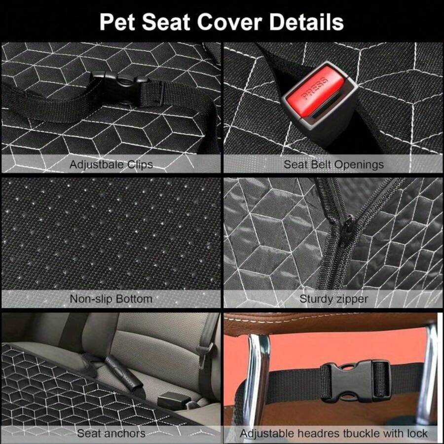 Back Seat Extender For Dogs Dog Seat Cover For Back Seat, Waterproof