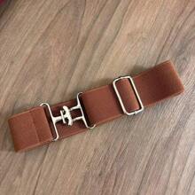 1pc Fashion Alloy Equestrian Belt For Women, Adjustable Elastic Waistband Halloween Summer, School Fall, Autumn, Halloween - Black - View 14