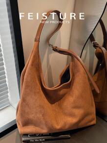 1 pieza Bolso grande para mujer para debajo del brazo, bolsa cruzada (con bolsa pequeña), adecuado para chicas, damas, estudiantes universitarias, jóvenes profesionales y trabajadores de oficina, excelente para el trabajo, los negocios, el transporte y la escuela, bolso de moda, bolso de mujer popular en otoño e invierno, nueva llegada de bolso tipo hobo