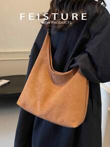 1 pieza Bolso grande para mujer para debajo del brazo, bolsa cruzada (con bolsa pequeña), adecuado para chicas, damas, estudiantes universitarias, jóvenes profesionales y trabajadores de oficina, excelente para el trabajo, los negocios, el transporte y la escuela, bolso de moda, bolso de mujer popular en otoño e invierno, nueva llegada de bolso tipo hobo