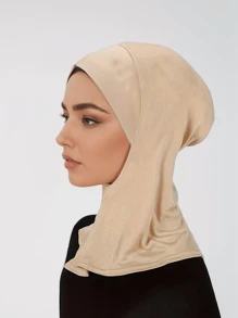 1pc Plain Jersey Under Scarf Cap Hijab - Multicolor - View 3