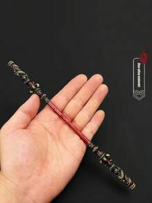 1pc Black Mythical Monkey King Ruyi Jingu Bang Alloy Weapon Display Model, Keychain, Accessory, Toy - Specification - View 4