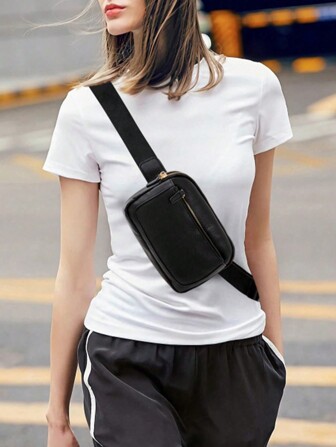 PINCNEL 迷你轻便女士胸包，户外运动防水腰包，IP 跑步腰包，男女皆宜，帆布腰包，带可调节肩带，适合户外运动、跑步、徒步旅行、旅行、骑自行车、狂欢和节日，最佳母亲节礼物创意，母亲节礼物，妈妈礼物，妈妈的必需品，外出妈妈包