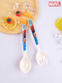 Marvel 2件装漫威官方授权漫威蜘蛛侠系列勺子套装动漫主题餐具可爱卡通人物餐具厨房家居户外学校圣诞礼物生日派对惊喜礼物用品 - 蜘蛛 - 查看 3