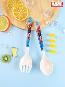 Marvel 2件装漫威官方授权漫威蜘蛛侠系列勺子套装动漫主题餐具可爱卡通人物餐具厨房家居户外学校圣诞礼物生日派对惊喜礼物用品 - 蜘蛛 - 查看 4