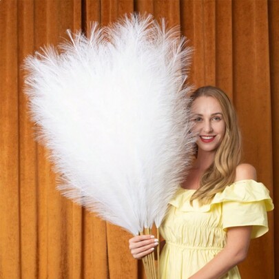 50/30/20/10/5/3/1 peça de grama artificial dos pampas, grama artificial dos pampas, arranjo de flores boho pomposo e vaso de chão, decoração para casa, festa de casamento, decoração minimalista e elegante de grama dos pampas, grama artificial dos pampas muito bonita para decoração de casa, exiba no seu corredor, cozinha, sala de estar, quarto, sala de estar, sala de jantar, decoração de casamento, ótimo presente para o Ano Novo, Dia dos Namorados, presentes de aniversário, formatura, decoração de outono, outono