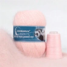 50+20g Long Plush Angola Cashmere Yarn Soft Anti-Pilling Wool Crochet Yarns Fine Crochet Knitting Yarn 1 Skein 340 M 70g Diy Knit - Multicolor - View 20
