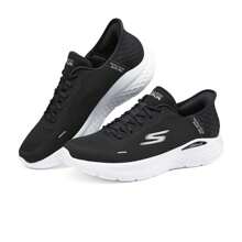 Skechers Zapatos de correr transpirables tipo slip-on para hombre, zapatillas casuales