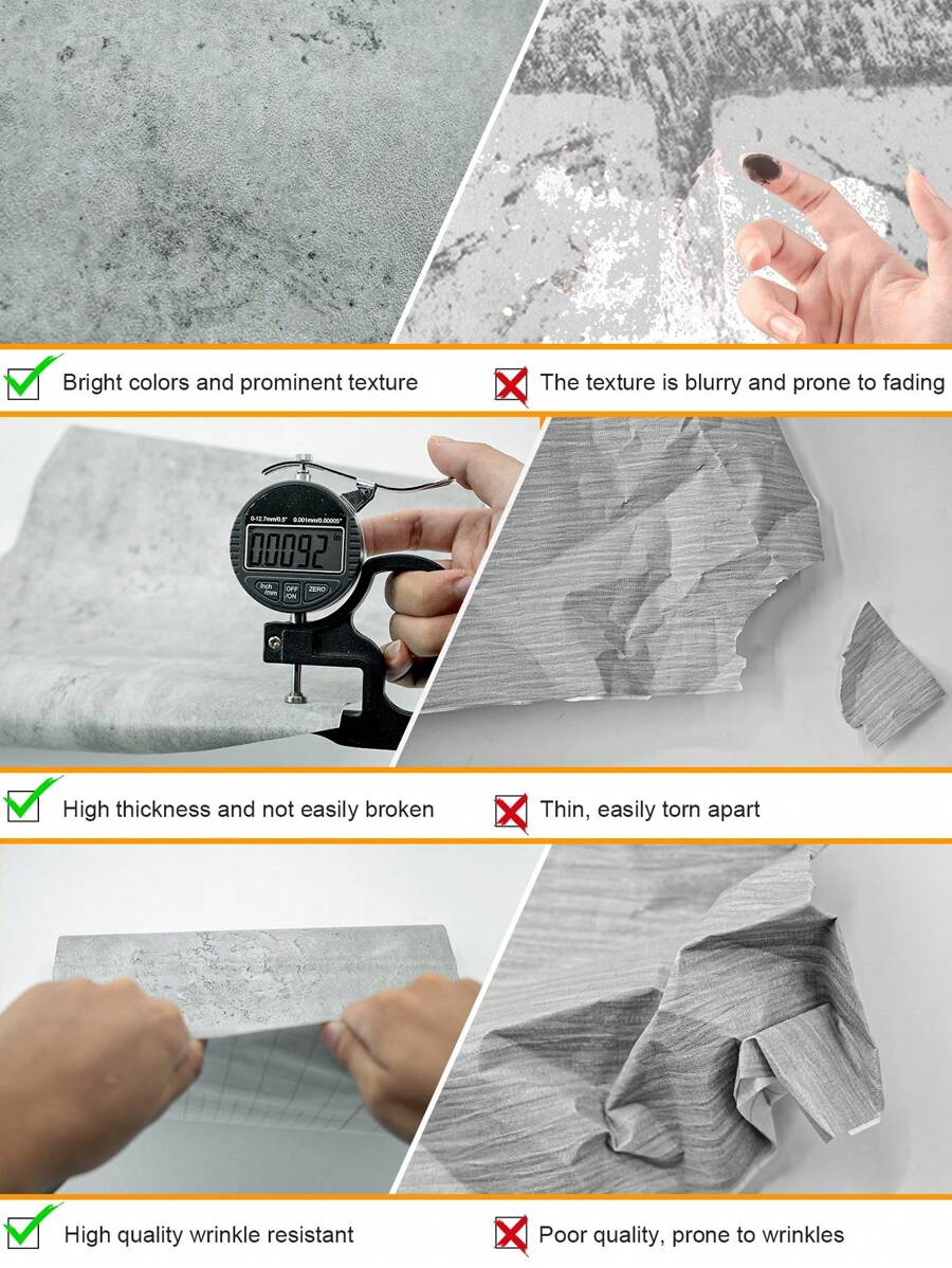 1 Roll Vintage Bronze Wallpaper, Modern Retro Peelable & Removable