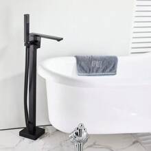 Freestanding Bathtub Faucet Bathtub Filler Floor Standing Bathtub Faucet Single Handle Brass Faucet High Flow Shower Faucet With Hand Shower Rust-Proof Surface - Matte Black - View 7