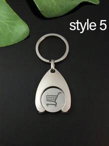 1 Pc Shopping Cart Trolley Coin Holder With Eur/Shopping Cart/Smooth Car Keychain And Metal Token Keyring, Small Gift For Shopping Cart Pendant,The Best Gift For Your Lover,Fashionable Keychains For Keychain For Wallet Backpack Bag Charm,Headphone Pendant Accessories, Birthday Gifts For Classmate Friend Colleague Family ﻿ ﻿ - Multicolor - View 14