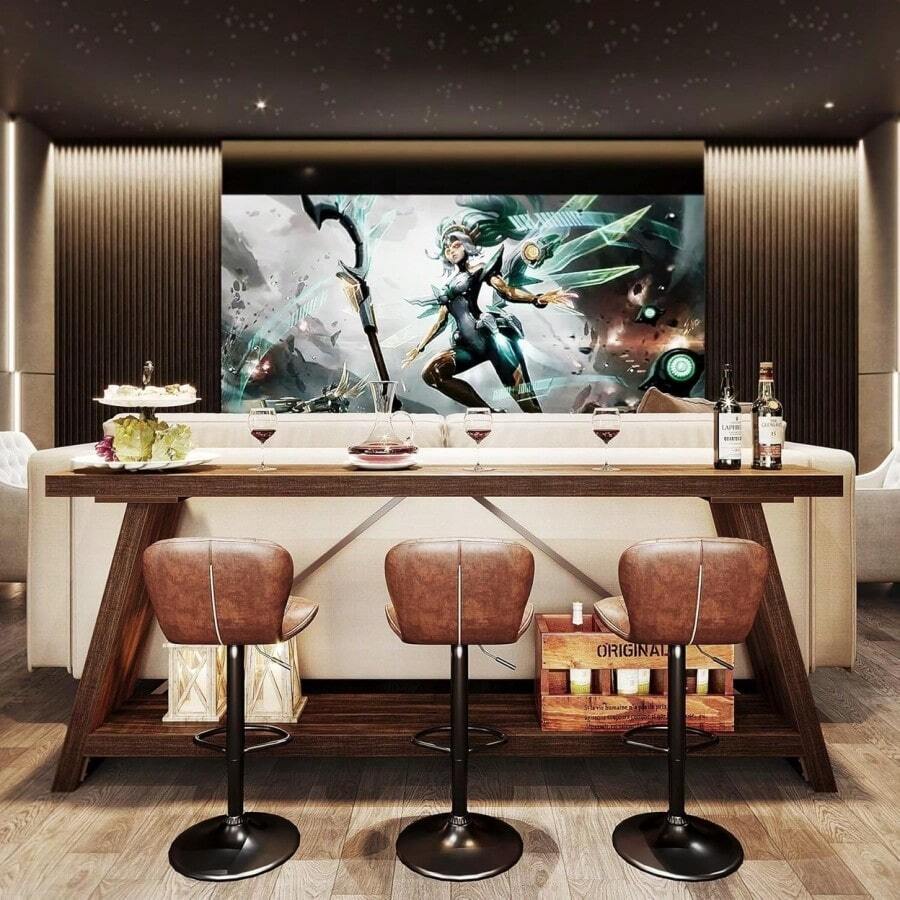 70.9 Inches Extra Long Sofa Table Behind Couch Industrial Entry Console