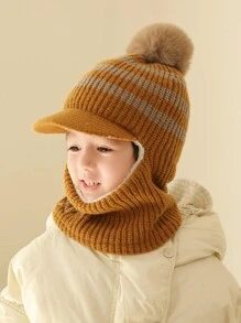 Wintermuts met thermische voering voor kinderen, nekwarmer en oorbescherming voor jongens