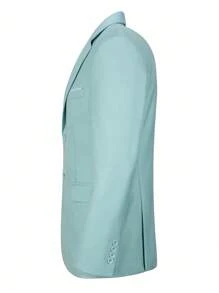 Chaqueta de traje ajustada color verde menta para hombres - verde menta - Ver 5