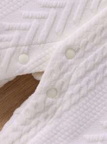 MommBaby Baby Girl Cute Rabbit Pattern Hooded Jumpsuit, Fashion Simple Style Playsuit For Outdoor - White - View 8