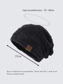 1 件女士保暖针织帽，带保暖内衬，适合秋冬季日常穿着