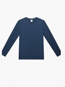 4件儿童黑白蓝灰圆领保暖内衣上衣四件套秋冬新款户外运动款 - 彩色 - 查看 7